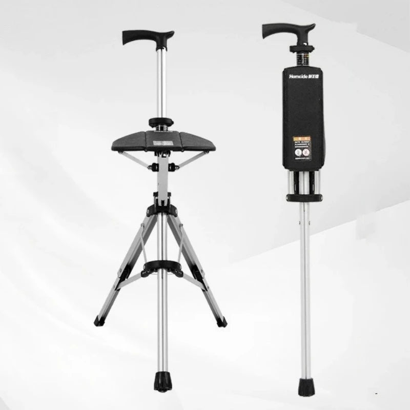 Folding Cane Chair — Lightweight 2-in-1 Walking Stick & Seat