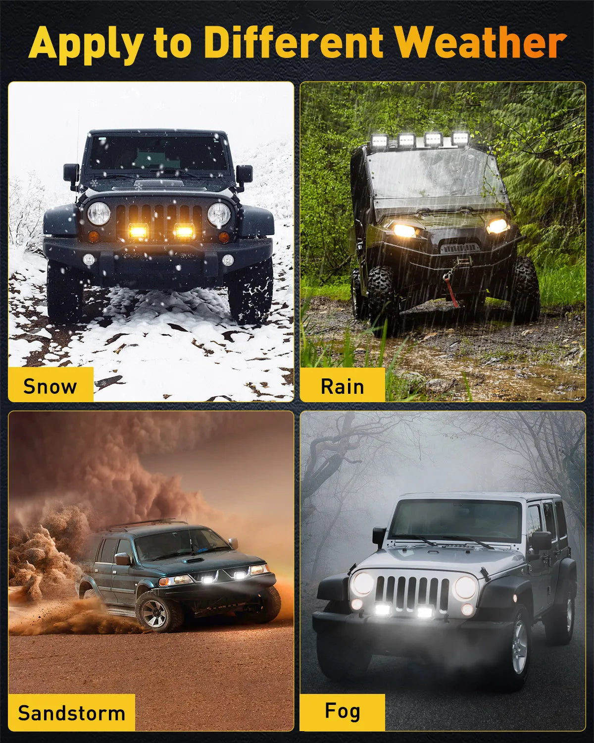 NAOEVO 4" LED Work Light Bar