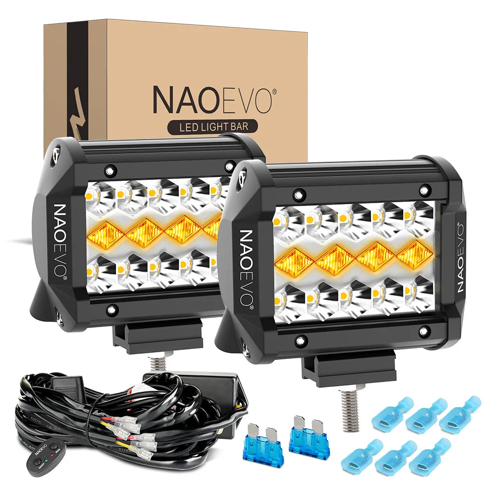 NAOEVO 4" LED Work Light Bar