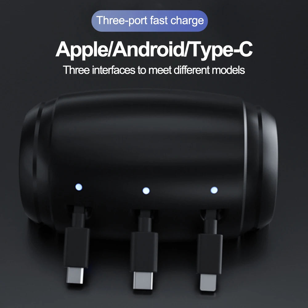 Multi Retractable Backseat Car Charger Headrest Fast Charging Adapter USB-C Android Apple for iPhone Samsung Notebook Accessory