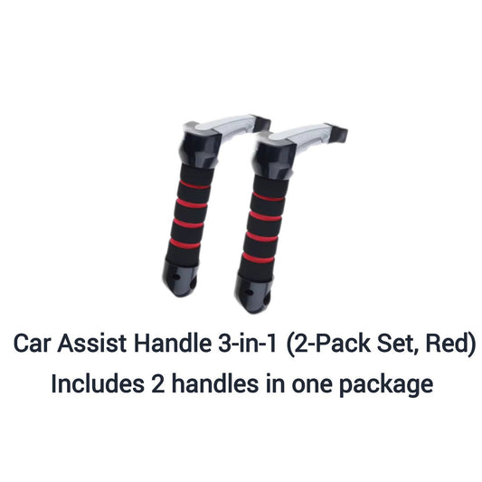 Car Door Handle Multifunctional Car Door Assist  2-Pack Set, Red