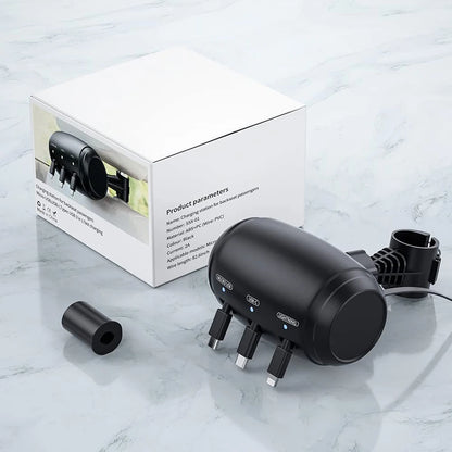 Multi Retractable Backseat Car Charger Headrest Fast Charging Adapter USB-C Android Apple for iPhone Samsung Notebook Accessory