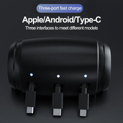 Multi Retractable Backseat Car Charger Headrest Fast Charging Adapter USB-C Android Apple for iPhone Samsung Notebook Accessory
