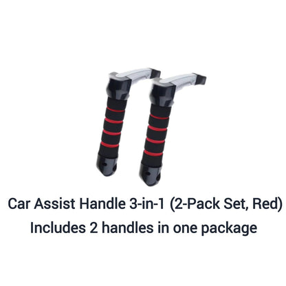 Car Door Handle Multifunctional Car Door Assist  2-Pack Set, Red